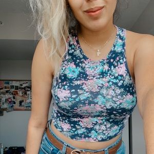 Floral printed crop top